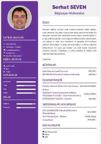 Bilgisayar Mühendisi CV Örnekleri cv indir